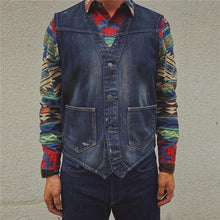 Load image into Gallery viewer, Men&#39;s Solid Color Denim Vest
