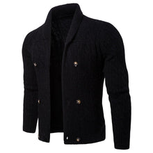 Load image into Gallery viewer, Winter New Casual Solid Color Twist Thick Double-Breasted Knit Cardigan
