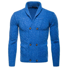 Load image into Gallery viewer, Winter New Casual Solid Color Twist Thick Double-Breasted Knit Cardigan
