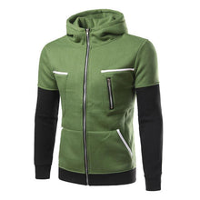 Load image into Gallery viewer, Sports Hooded Contrast Zip Men&#39;s Jacket
