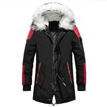 Load image into Gallery viewer, New Winter Jacket Men Thicken Warm Casual Long Outwear Hooded Collar Jacket

