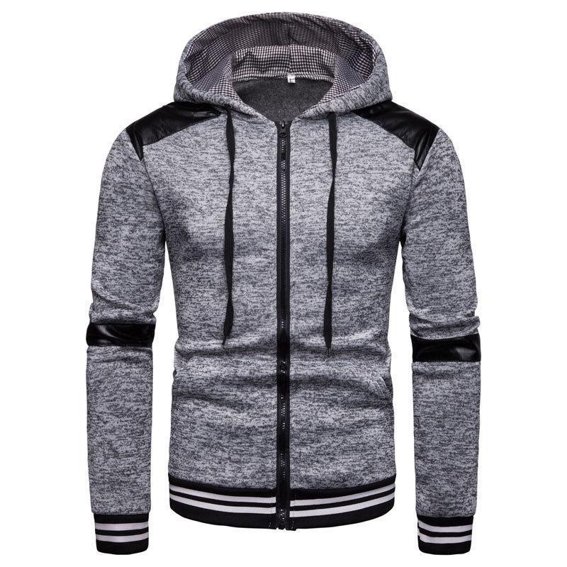 Autumn And Winter Men's Sports Hooded Long Sleeve Jacket