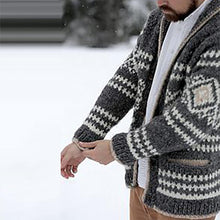 Load image into Gallery viewer, Fashion printed loose folding collar sweater
