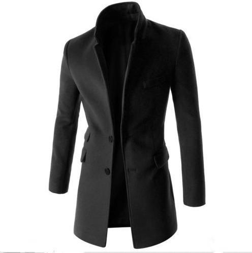 Slim-Fit Woolen Three-Dimensional Slim Tailoring Coat