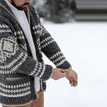 Load image into Gallery viewer, Fashion printed loose folding collar sweater
