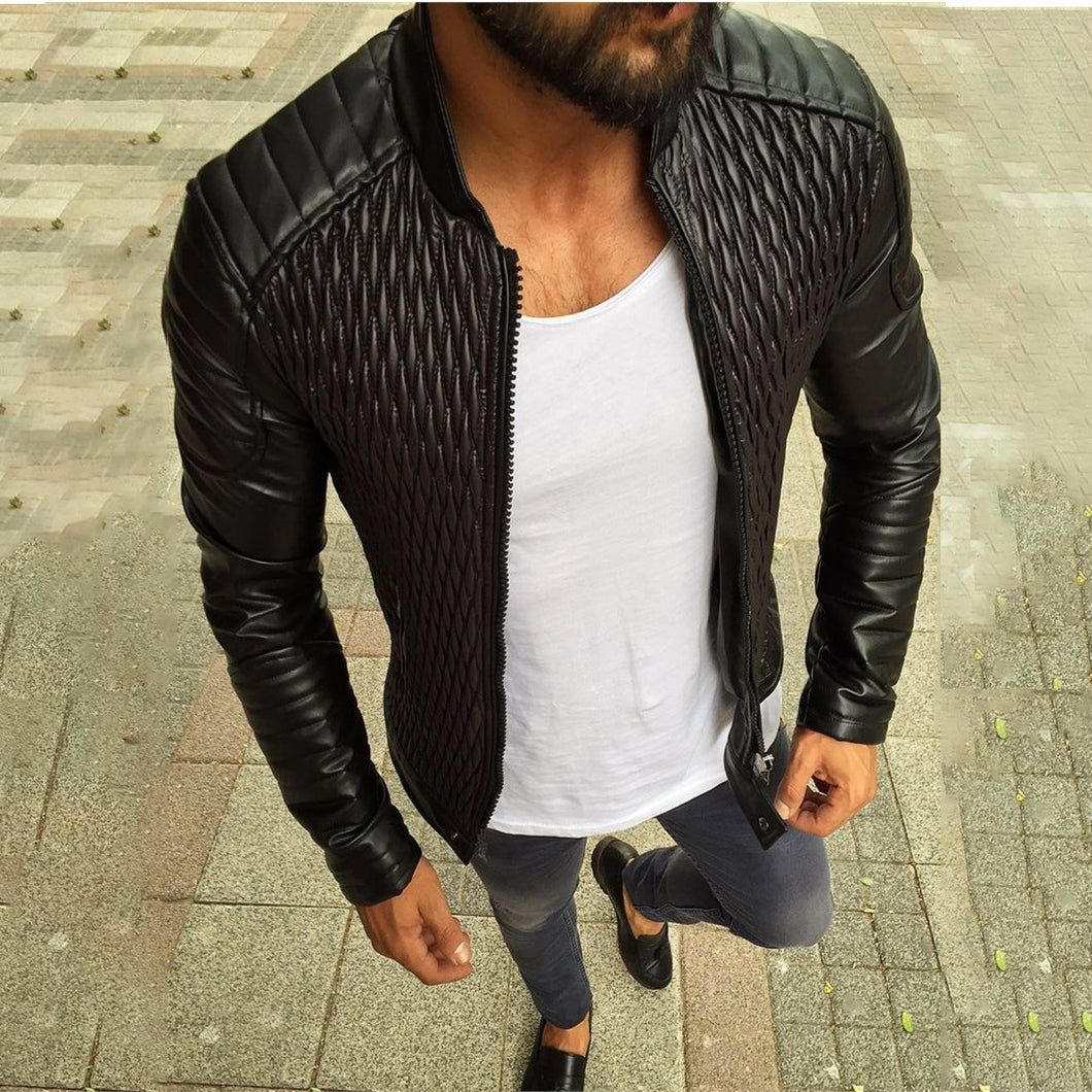 Solid Color Zipper Autumn Winter Jacket