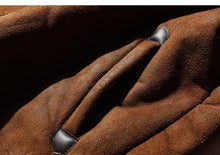 Load image into Gallery viewer, Mens Fashion Casual Thick Suede Lapels Jacket Plus Velvet Warm
