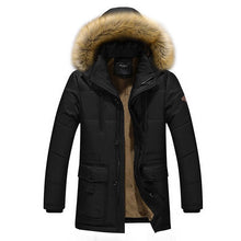 Load image into Gallery viewer, Plus Velvet Thickening Casual Hooded Warm Cotton Coat
