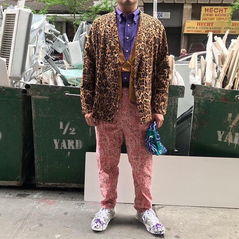 Fashion leopard casual suit